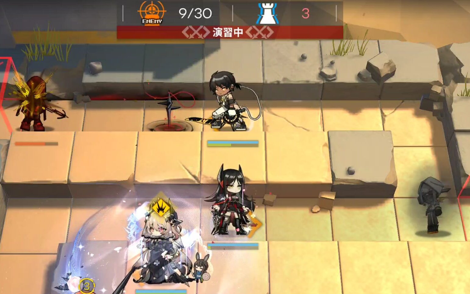 イネスの影哨のおかげでソーンズがステルス敵に先制できる