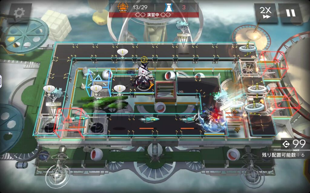 UR-6、木とプロペラの猛攻を捌き切るウルピアヌスと、序盤のサイダー退治と体力回復を担うグレイディーア
